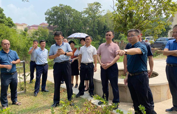 廣東省生態(tài)環(huán)境廳、江西省生態(tài)環(huán)境廳考察調研我司農村生活污水處理站