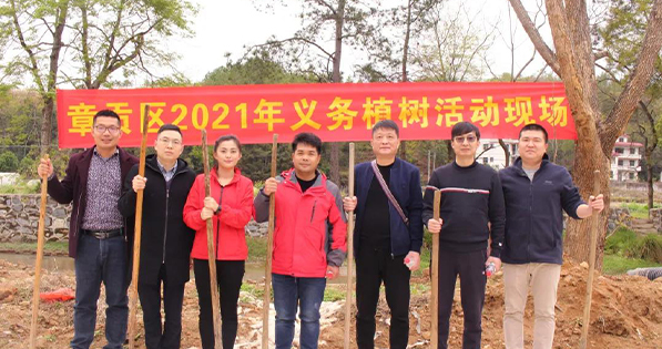 春回大地，萬物復蘇丨挺進環(huán)保聯(lián)合贛南專員辦、區(qū)生態(tài)環(huán)境局等單位開展義務植樹節(jié)活動